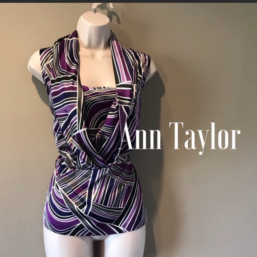 Ann Taylor poly sleeveless top,10